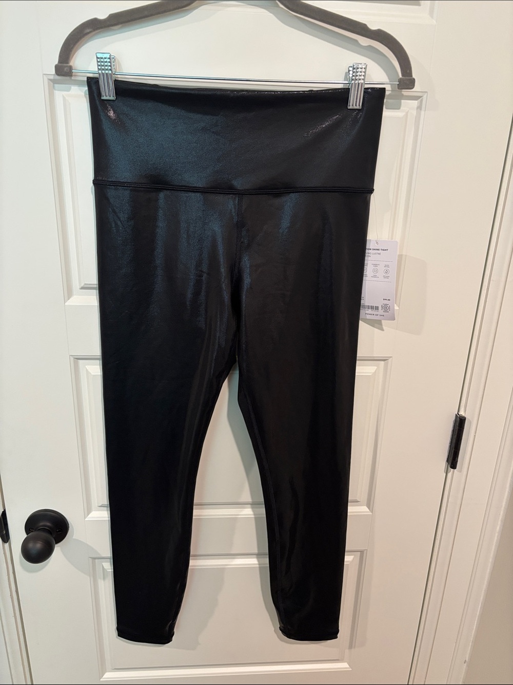 Athleta Black High-Waist Faux Leather Leggings
